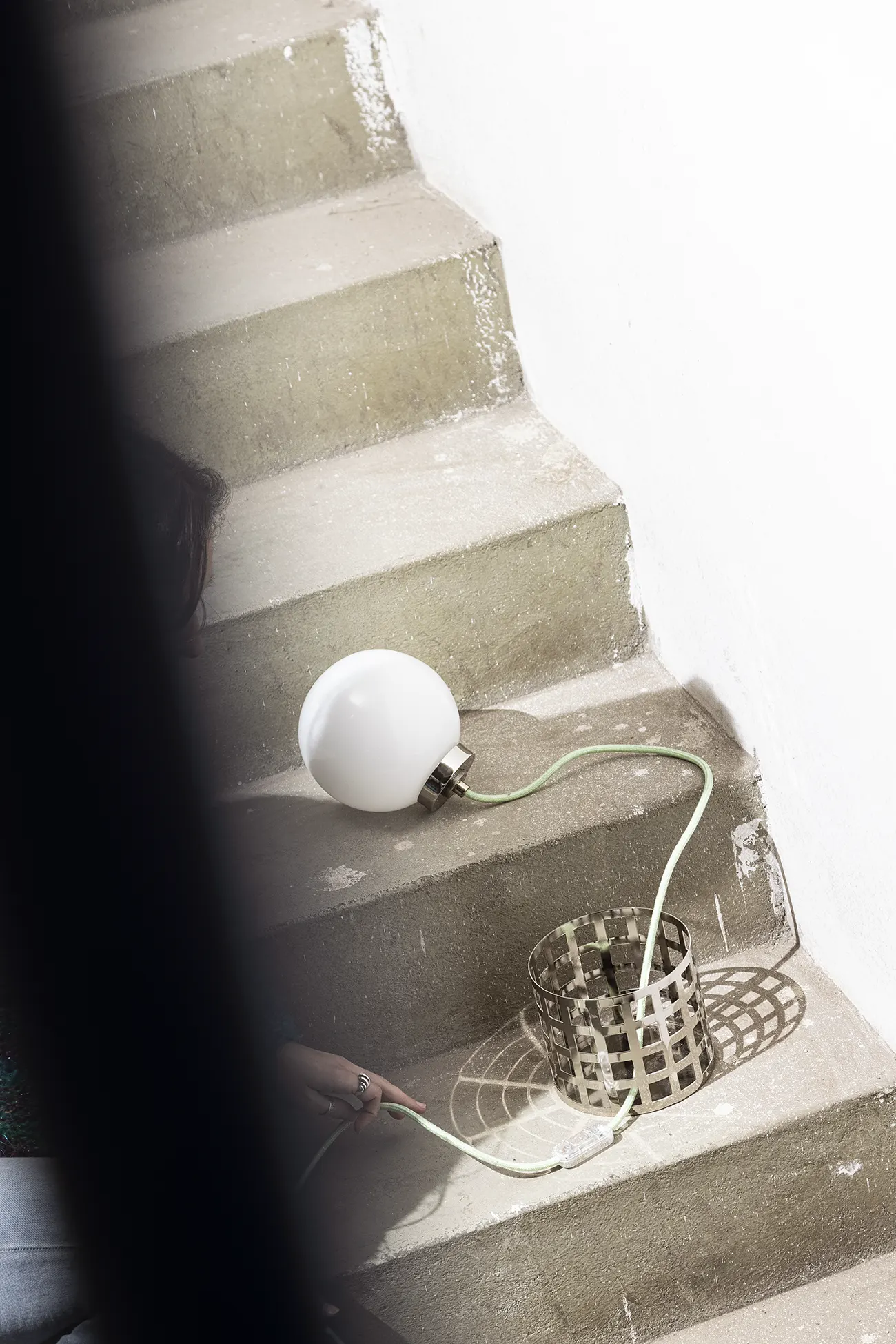 Full Moon Ride Table Lamp - Inspired by the iconic chrome finishes of the Mid Century era. Features a meticulously crafted grid pattern accentuating its geometric harmony. Conceptually alluring and transcending boundaries of conventional lighting.